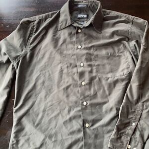 Kasper micro fiber long sleeve Shirt dark green L